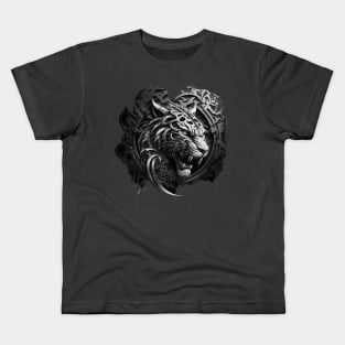 Tiger Emblem 3D Kids T-Shirt